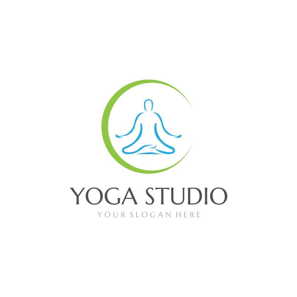 logotipo del estudio de yoga vector