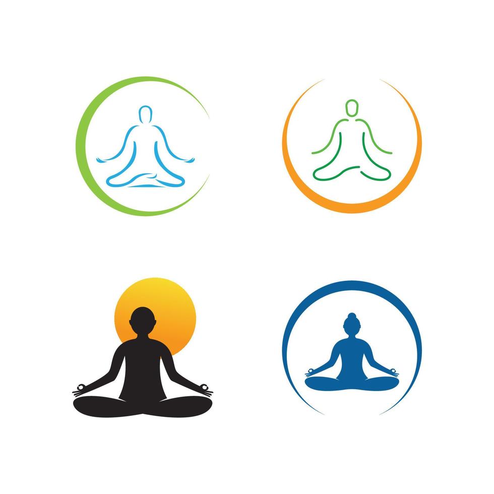 logotipo del estudio de yoga vector