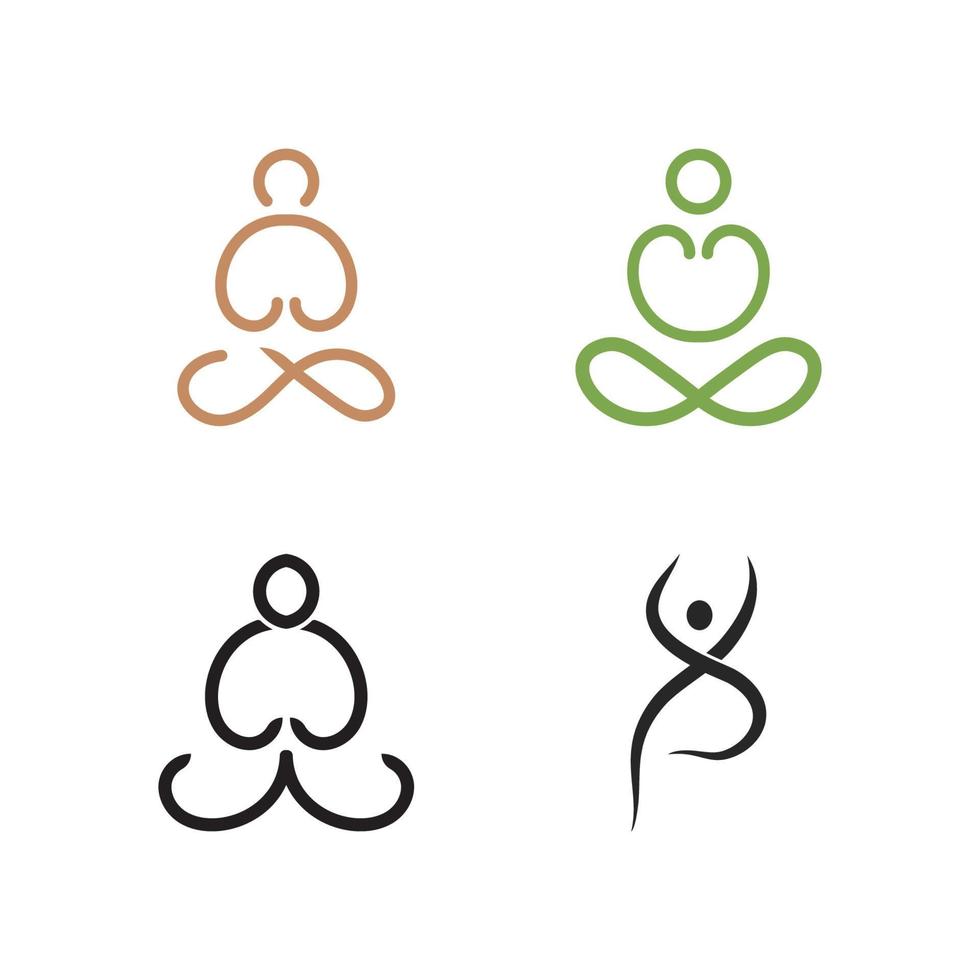 logotipo del estudio de yoga vector