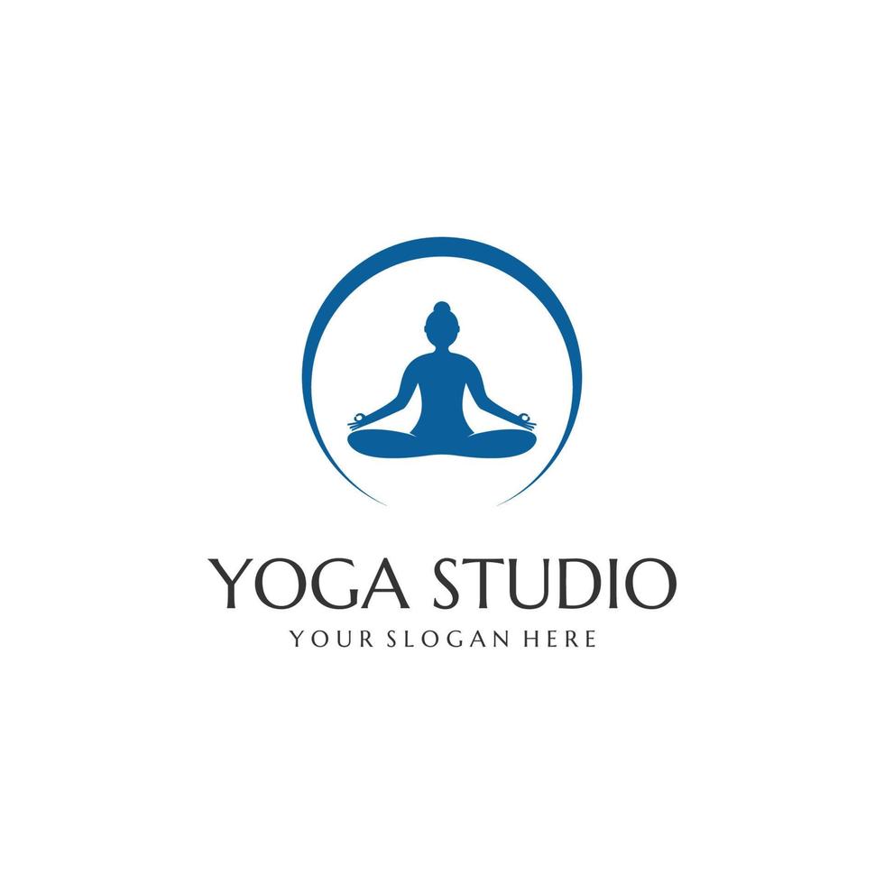 logotipo del estudio de yoga vector