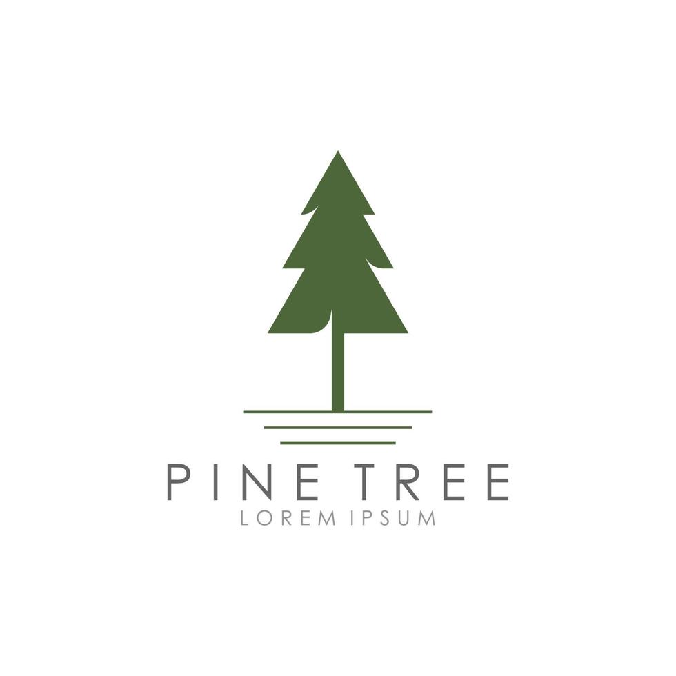 Abstract logo illustration of a pine tree. vector