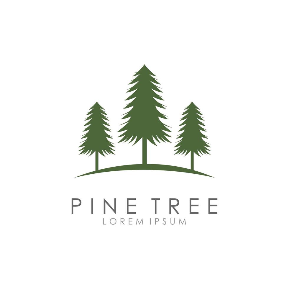 Abstract logo illustration of a pine tree. vector