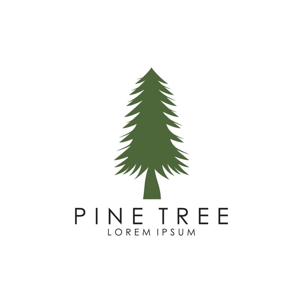 Abstract logo illustration of a pine tree. vector