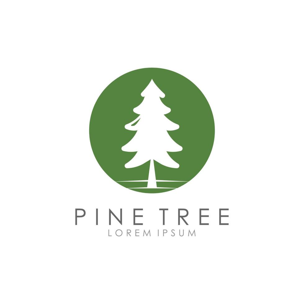 Abstract logo illustration of a pine tree. vector