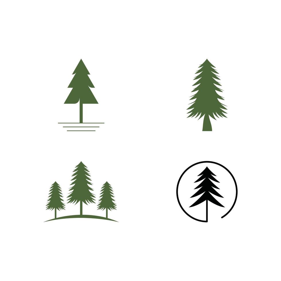 Abstract logo illustration of a pine tree. vector