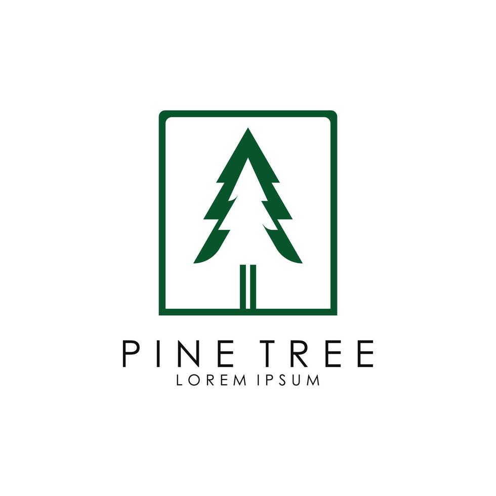 Abstract logo illustration of a pine tree. vector