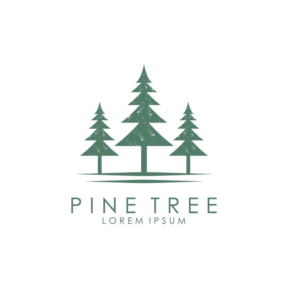 resumen logo ilustración de un pino árbol. vector