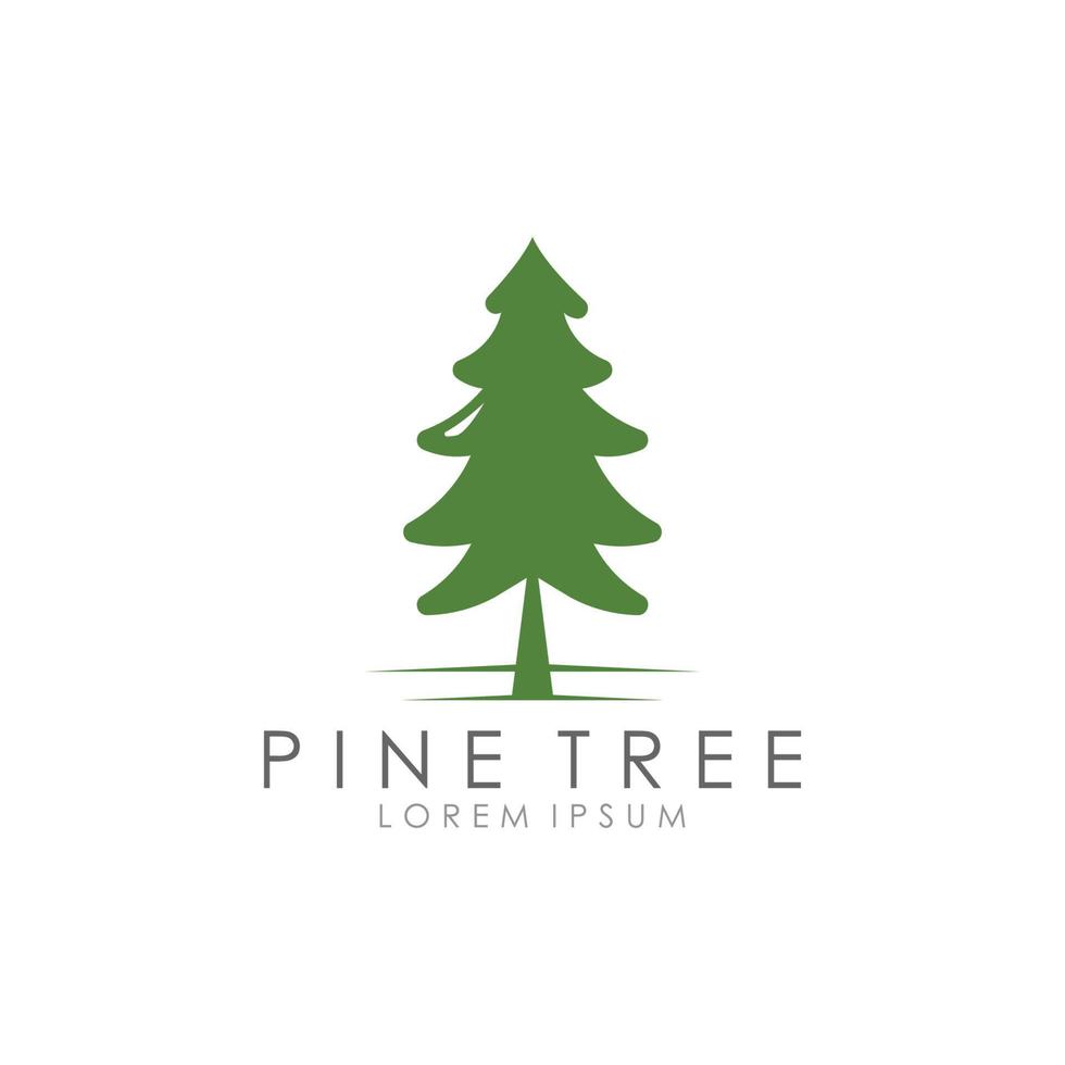 resumen logo ilustración de un pino árbol. vector