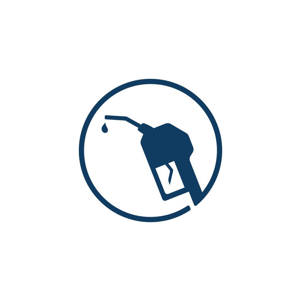 Gasoline pump nozzle vector logo template.