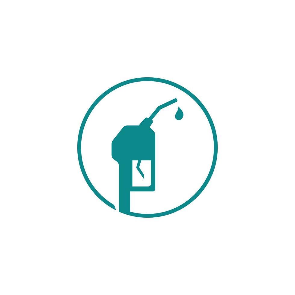Gasoline pump nozzle vector logo template.