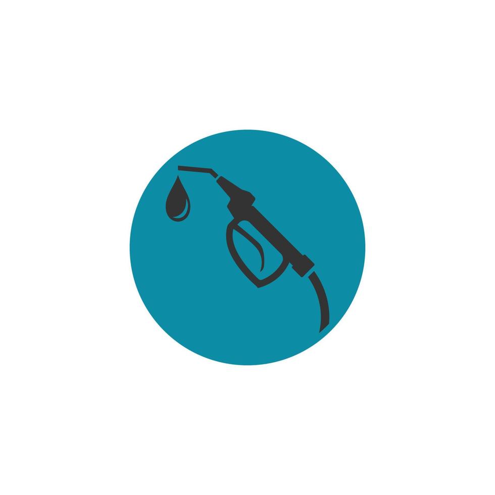 Gasoline pump nozzle vector logo template.