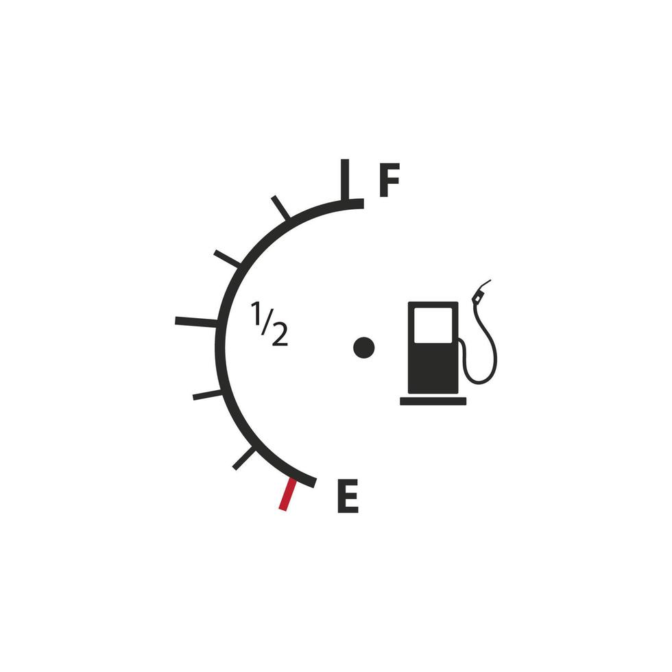 vector ilustración combustible indicador logo modelo