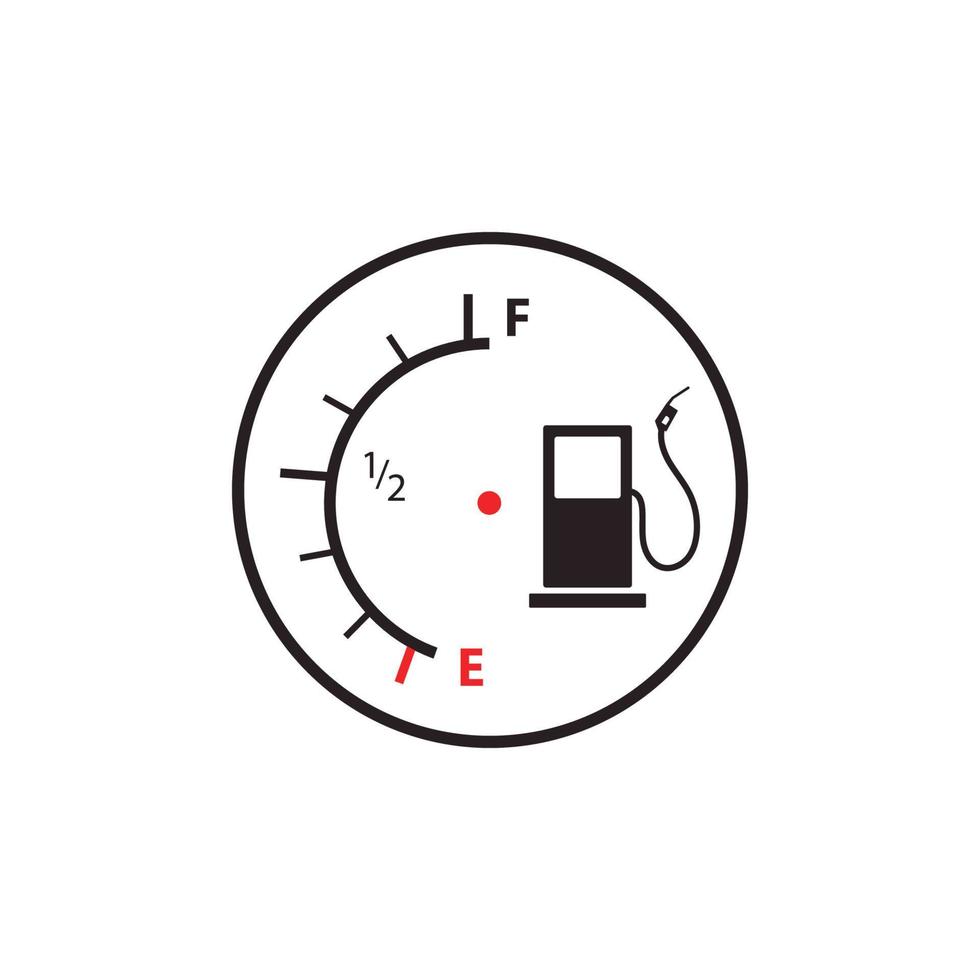 Vector illustration fuel indicator logo template