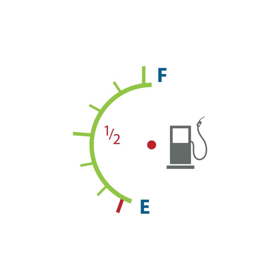 Vector illustration fuel indicator logo template