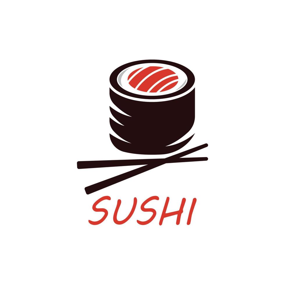 Sushi vector logo template, or Japanese specialties.