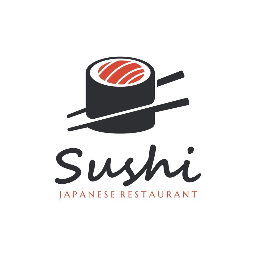 Sushi vector logo template, or Japanese specialties.