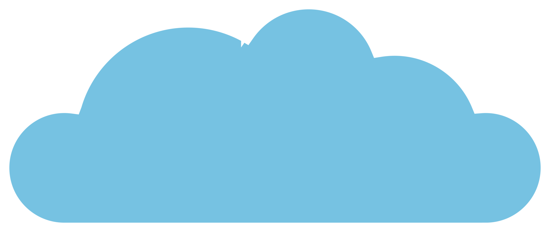 Cloud icon in flat style png
