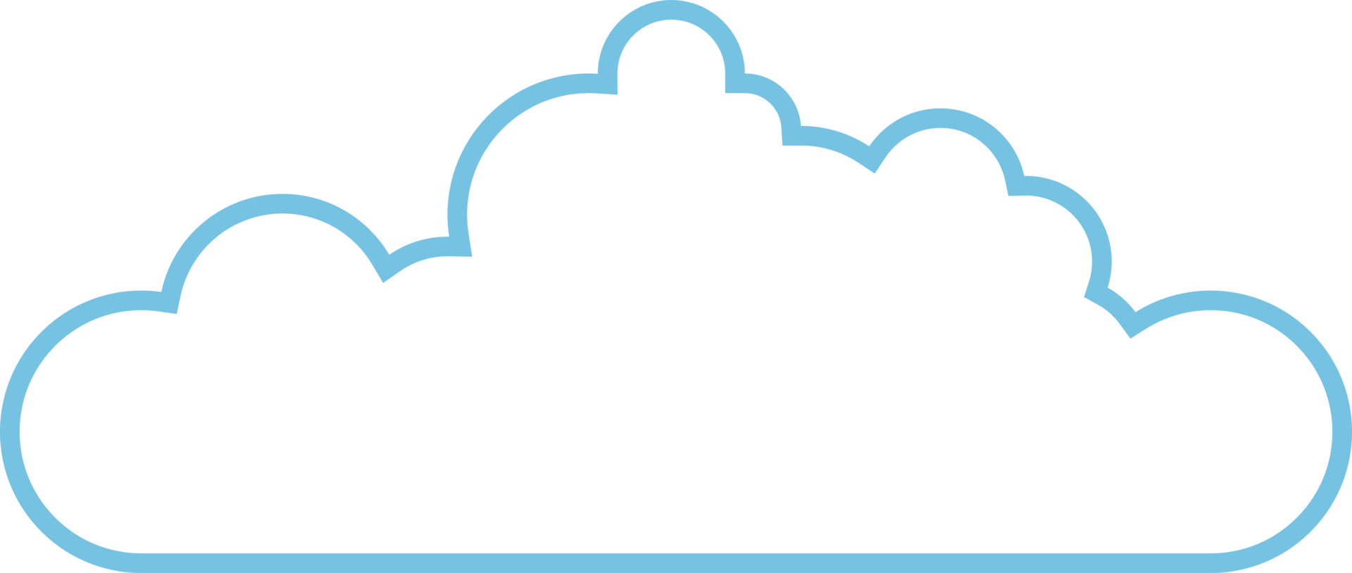 Cloud icon in flat style png