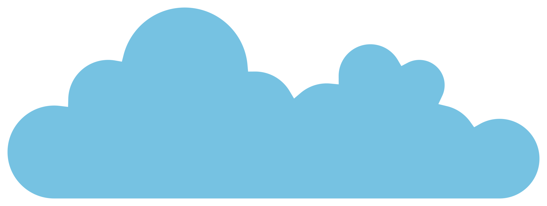 Cloud icon in flat style png