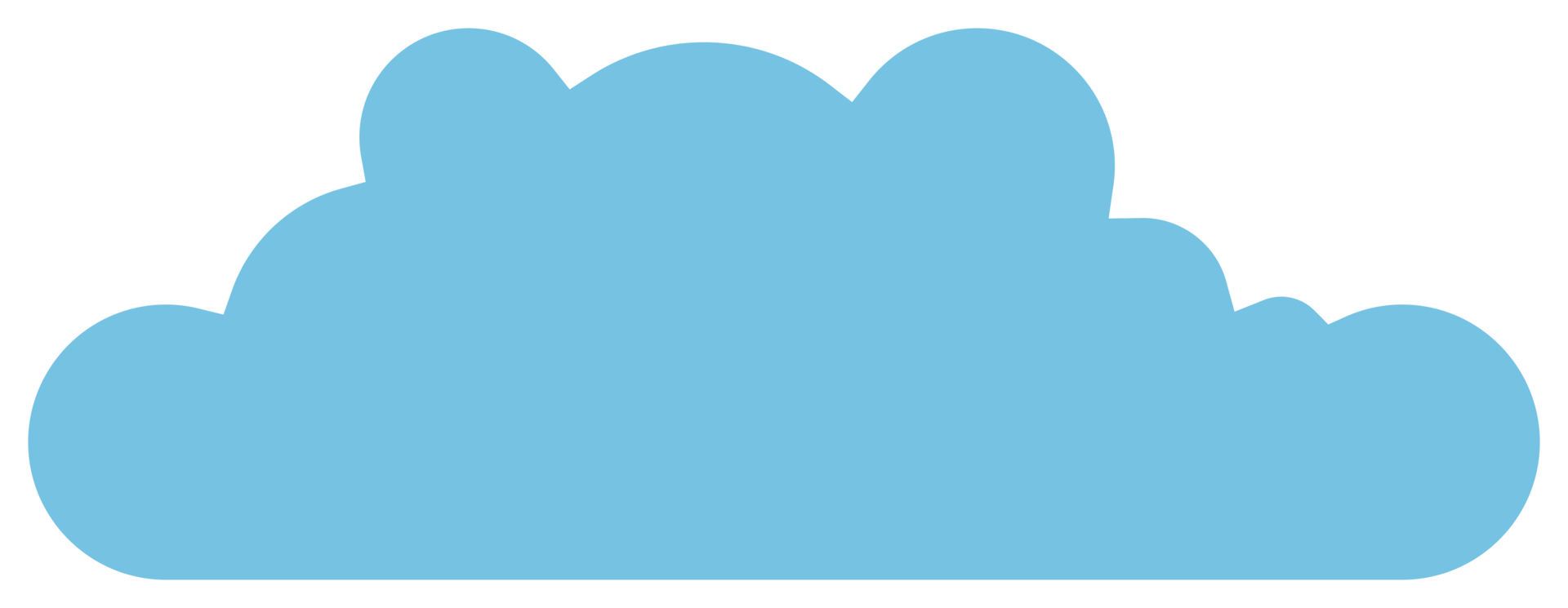 Cloud icon in flat style png