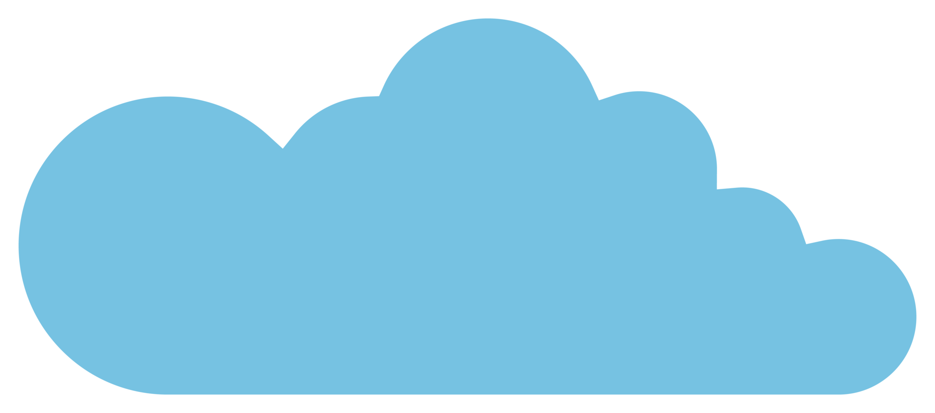 Cloud icon in flat style png