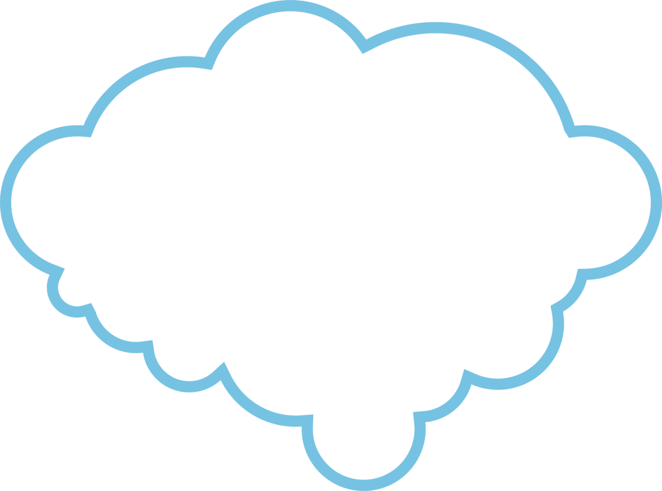 Cloud icon in flat style png