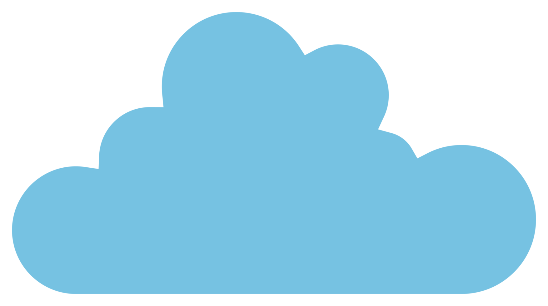 Cloud icon in flat style png
