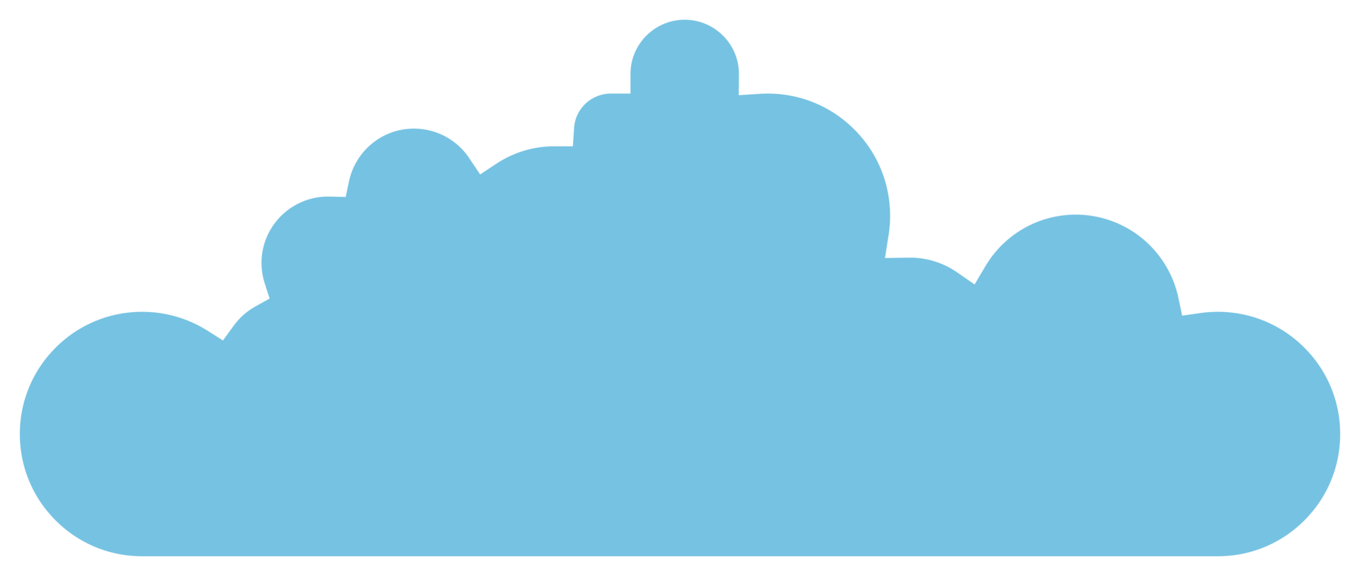 Cloud icon in flat style png