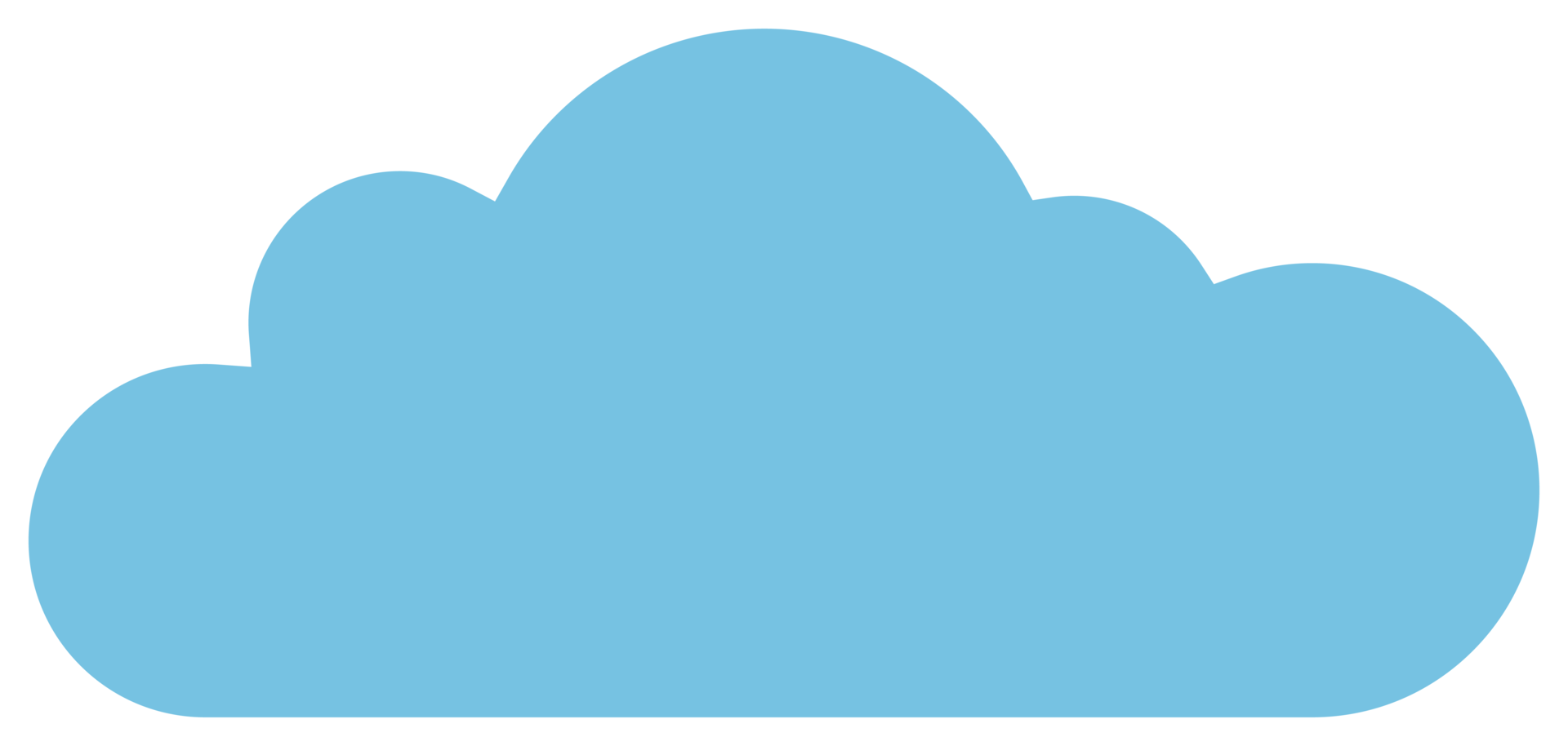 Cloud icon in flat style png