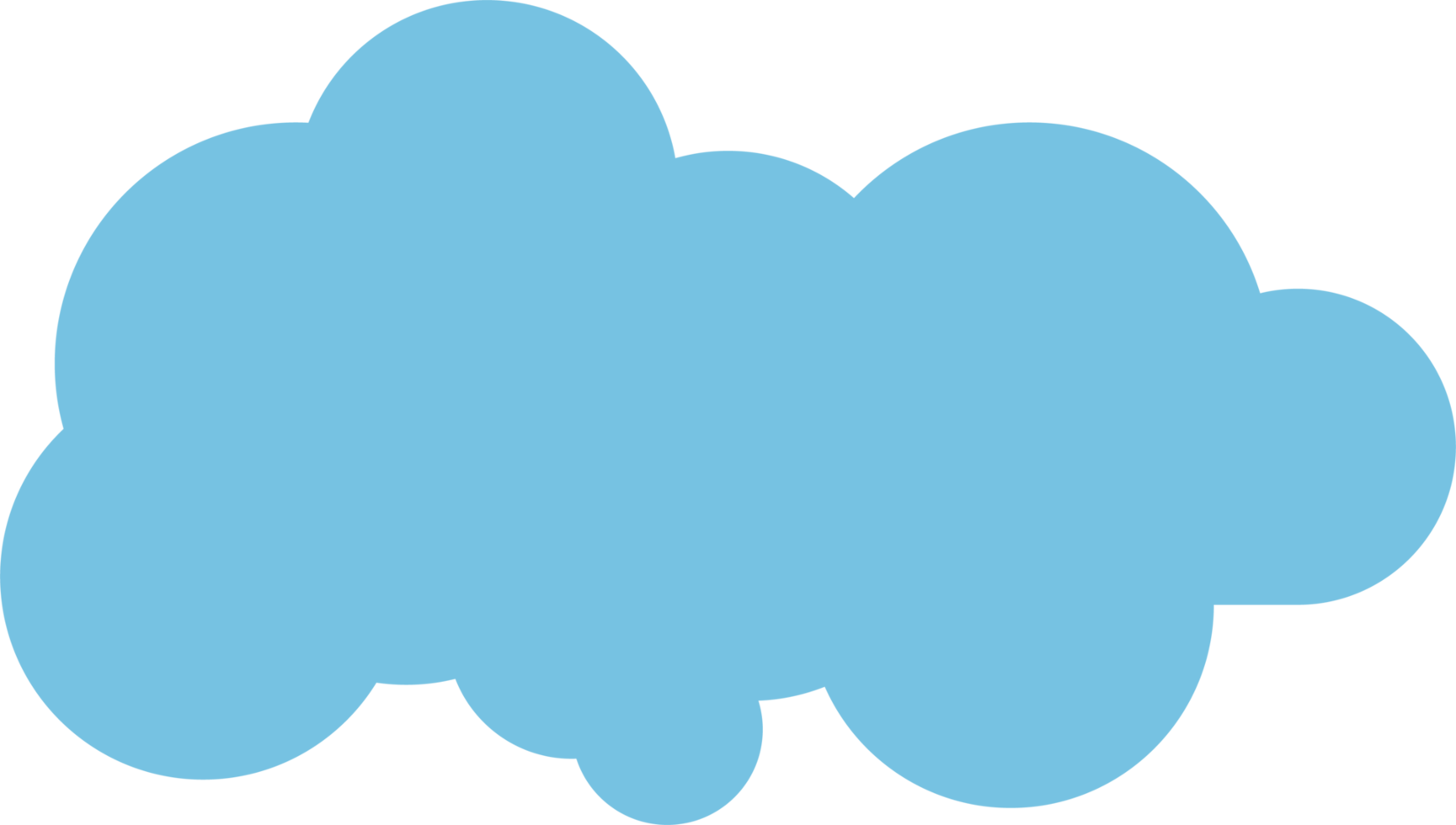 icono de nube en estilo plano png