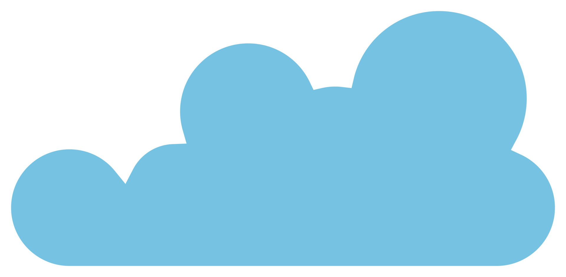 Cloud icon in flat style png