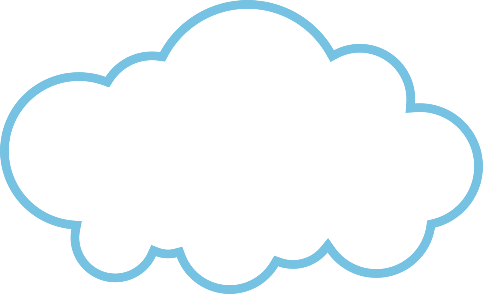 Cloud icon in flat style png