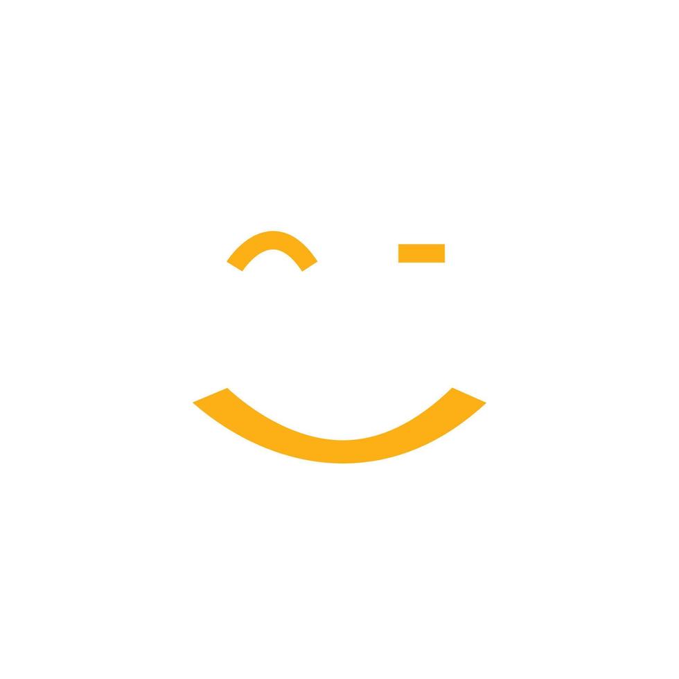 Smile or happiness expression vector logo template