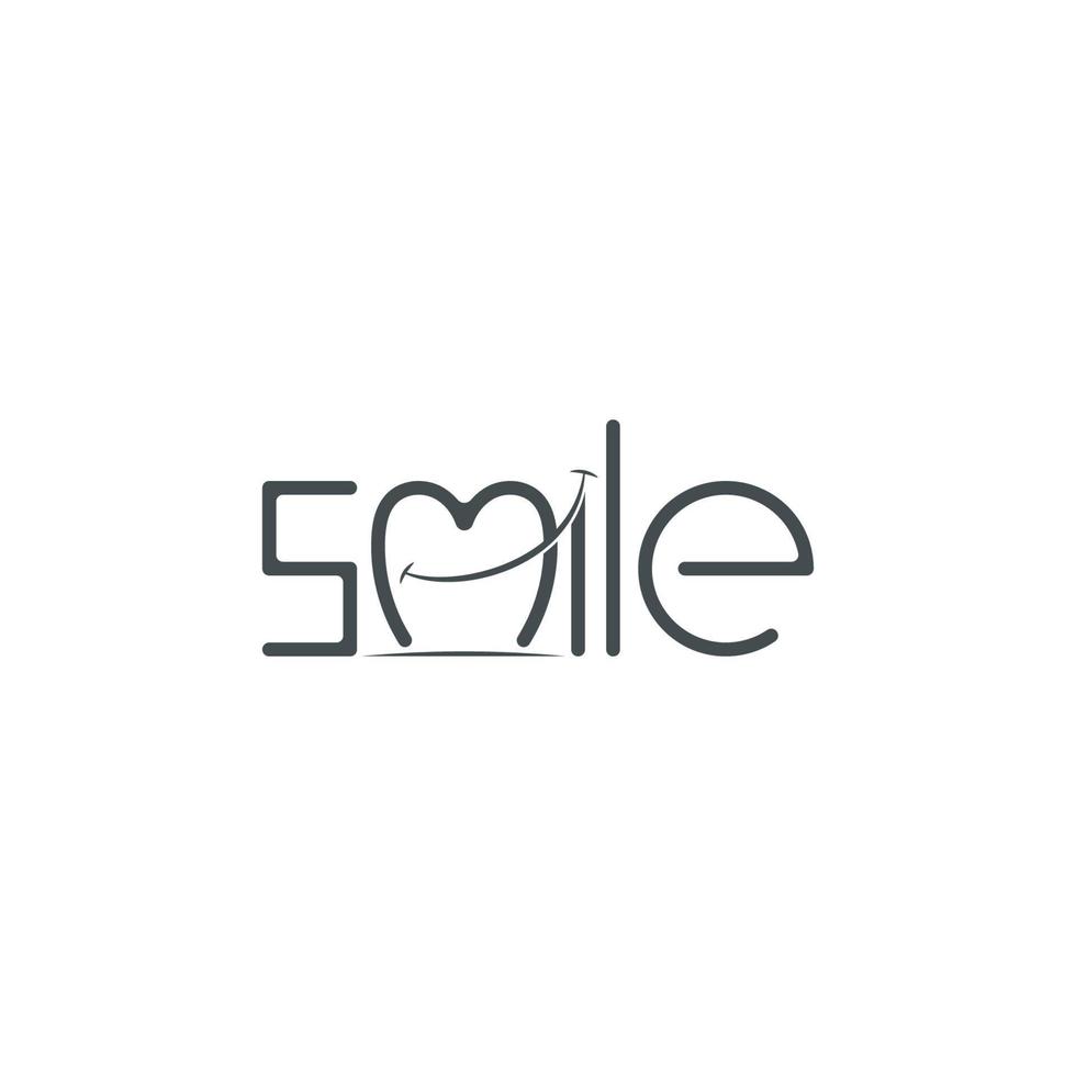 Smile or happiness expression vector logo template