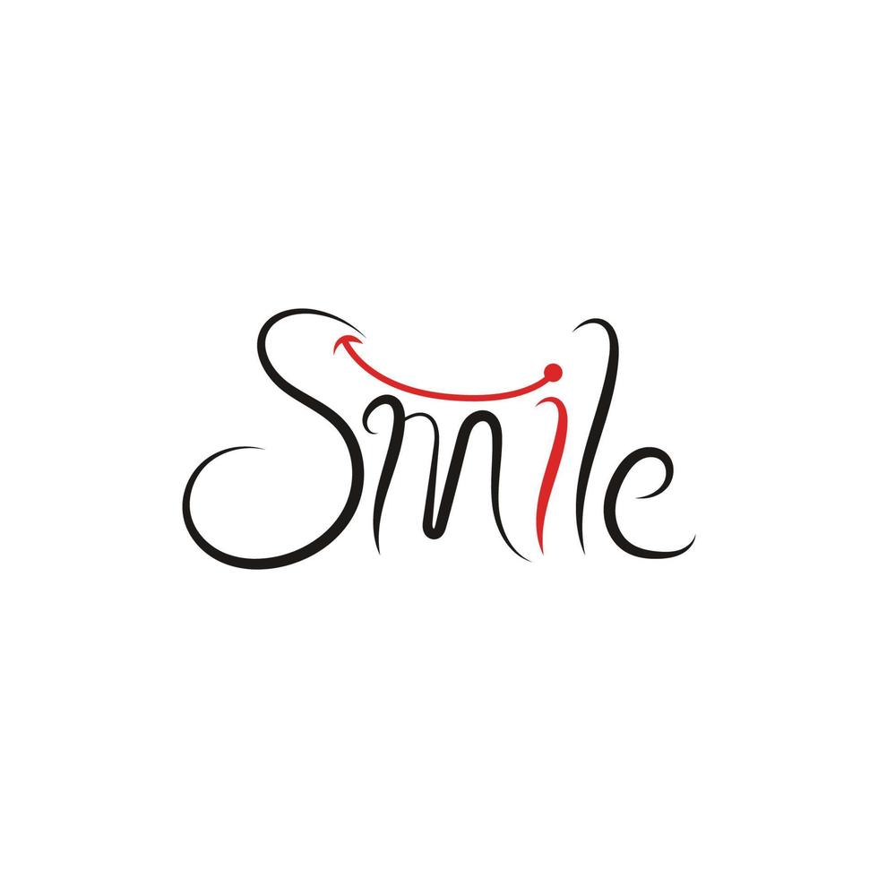 Smile or happiness expression vector logo template