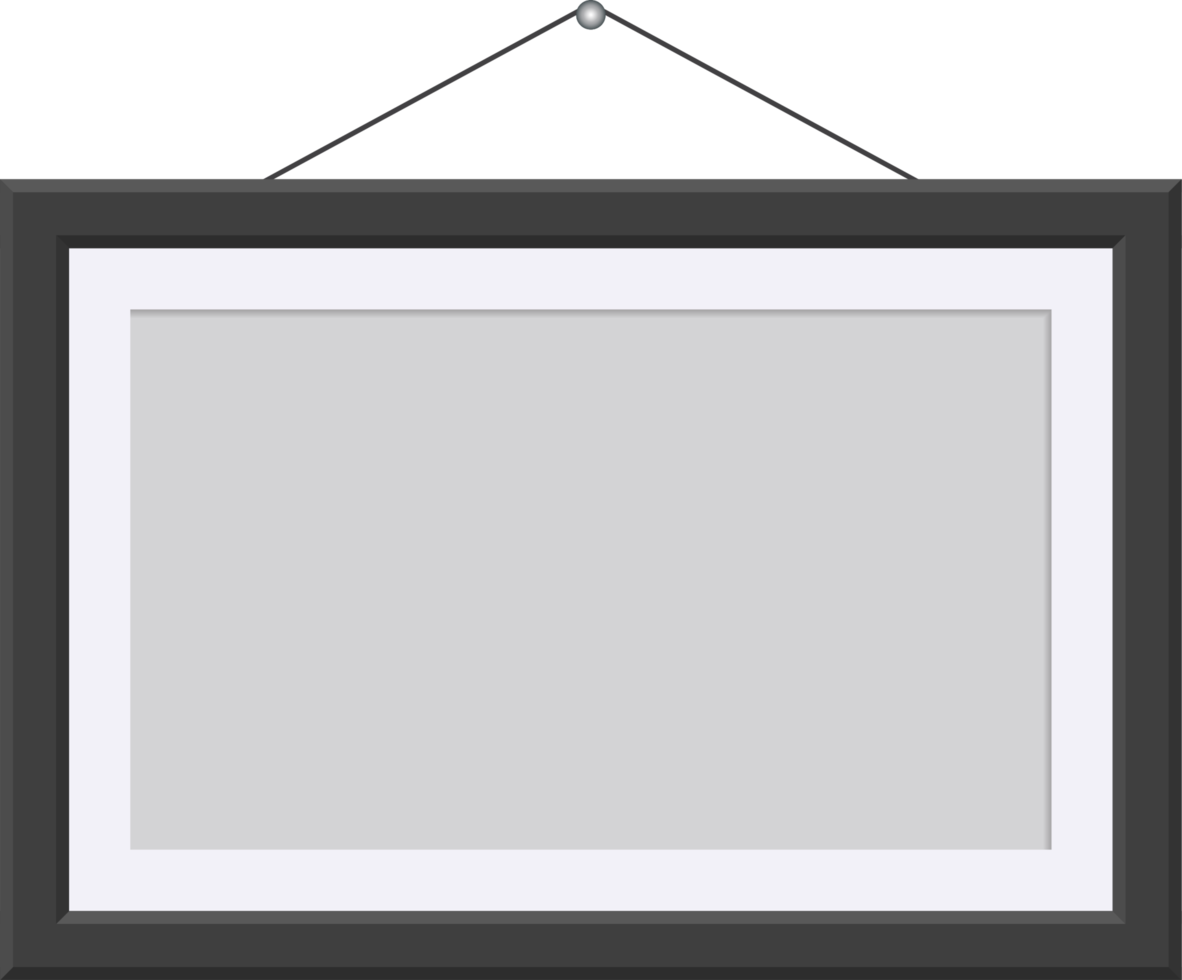 Black picture frame clip art png