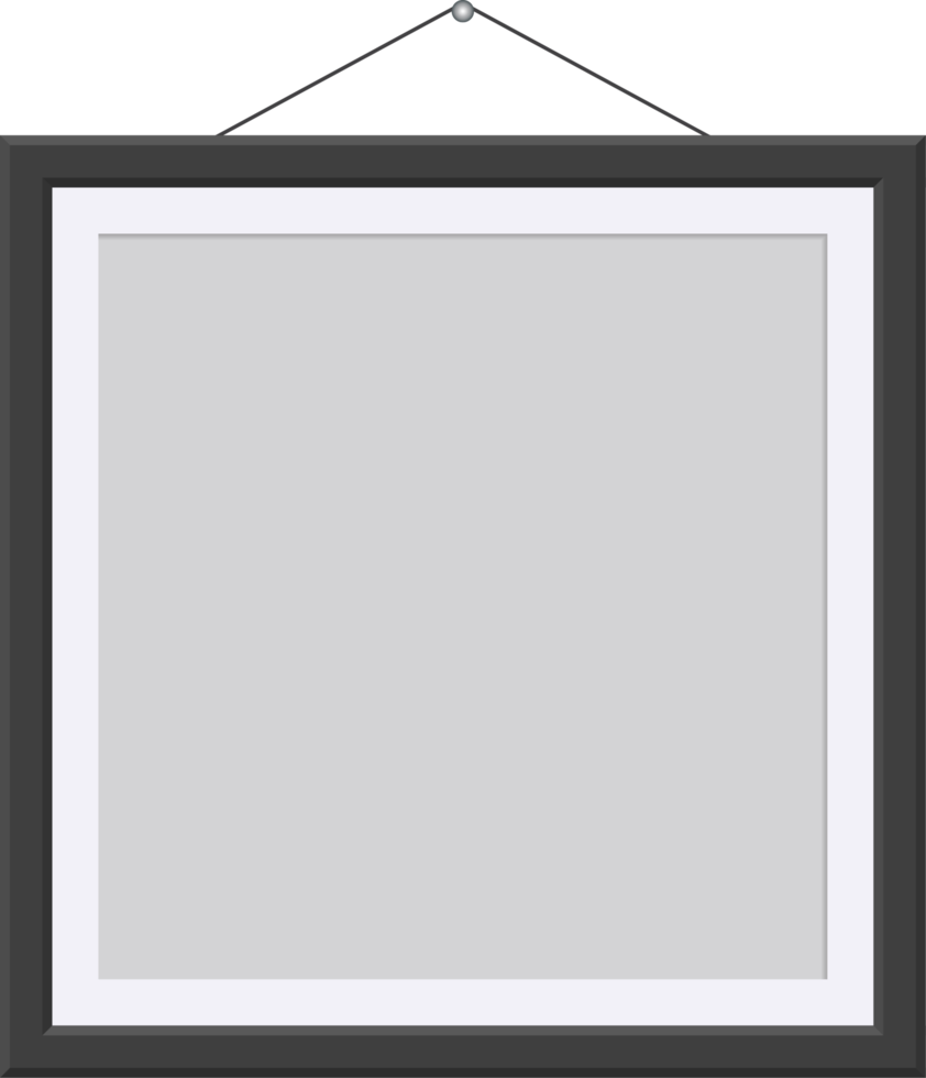 Black picture frame clip art png