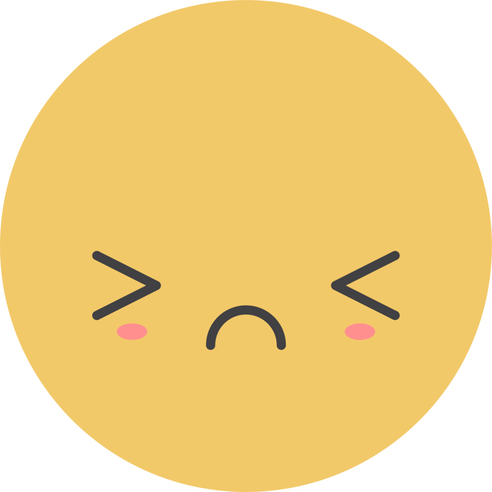 Cartoon emoji with facial expression png