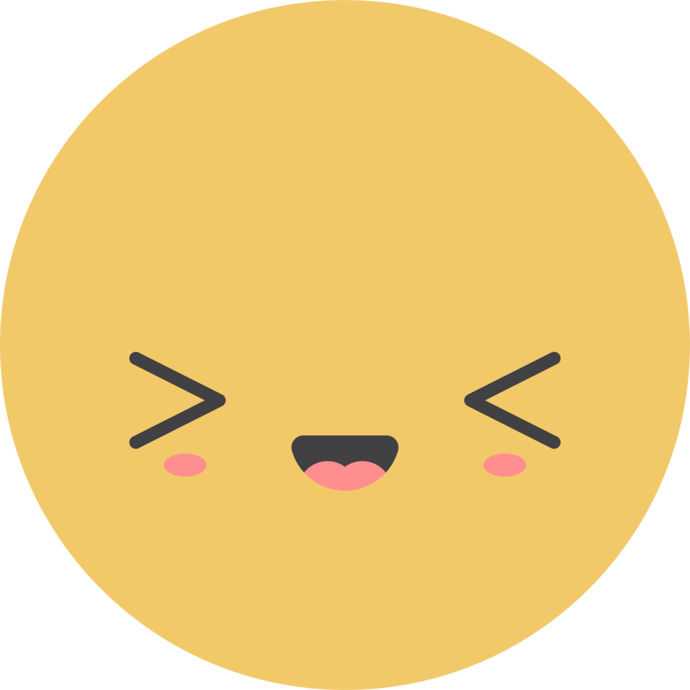 Cartoon emoji with facial expression png