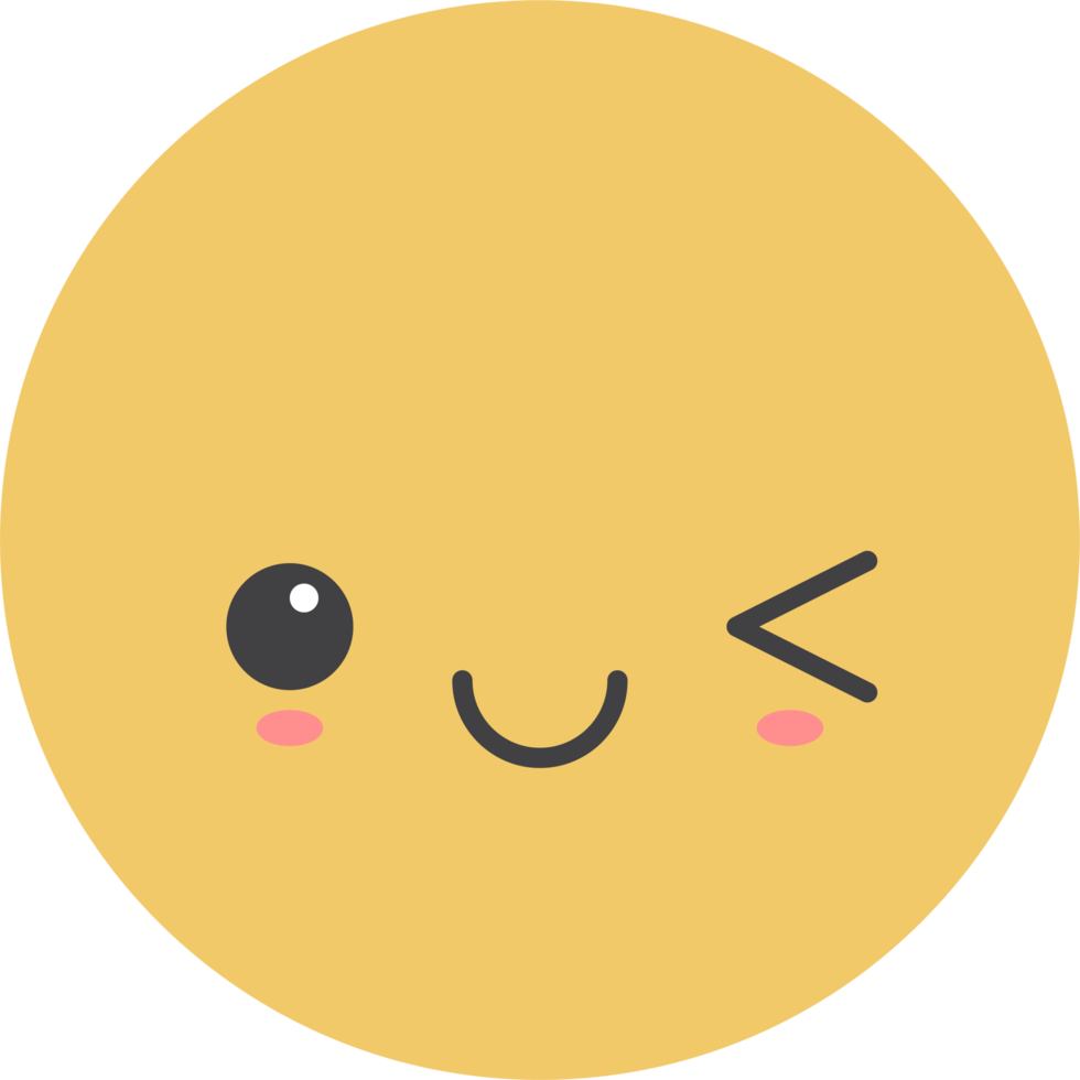 Cartoon emoji with facial expression png