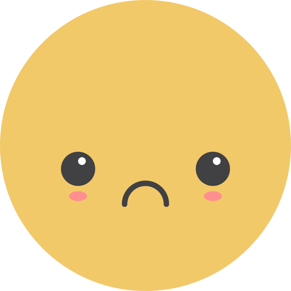 Cartoon emoji with facial expression png