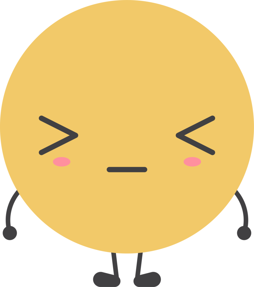 Cartoon emoji with facial expression png