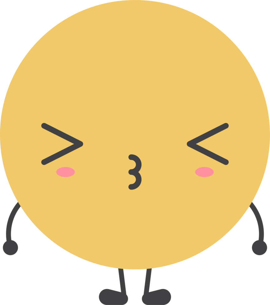 Cartoon emoji with facial expression png