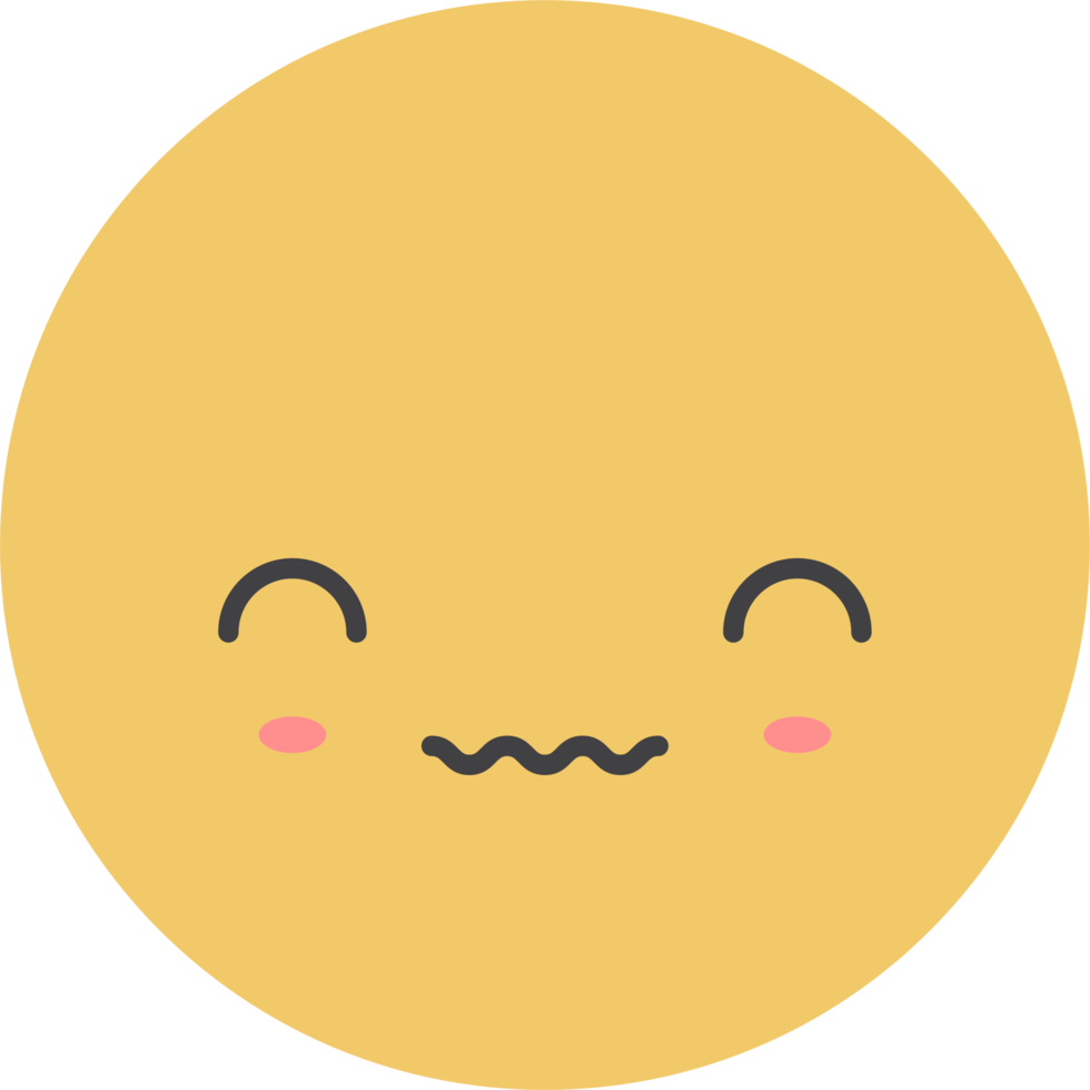 Cartoon emoji with facial expression png