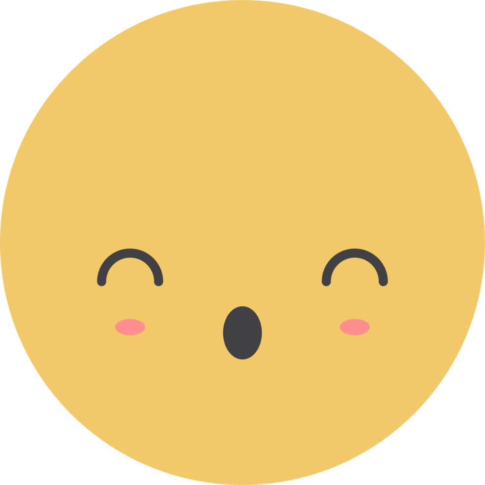 Cartoon emoji with facial expression png