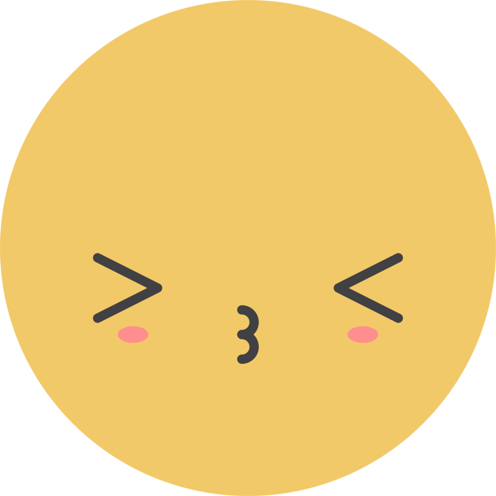 Cartoon emoji with facial expression png