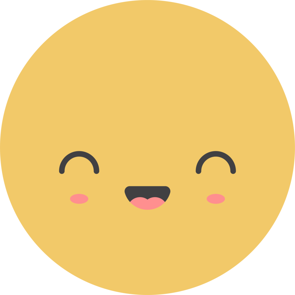 Cartoon emoji with facial expression png