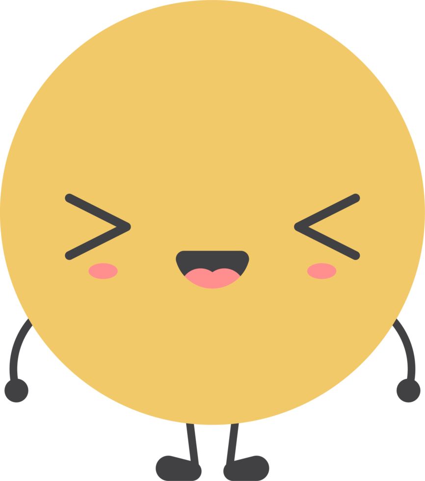 Cartoon emoji with facial expression png