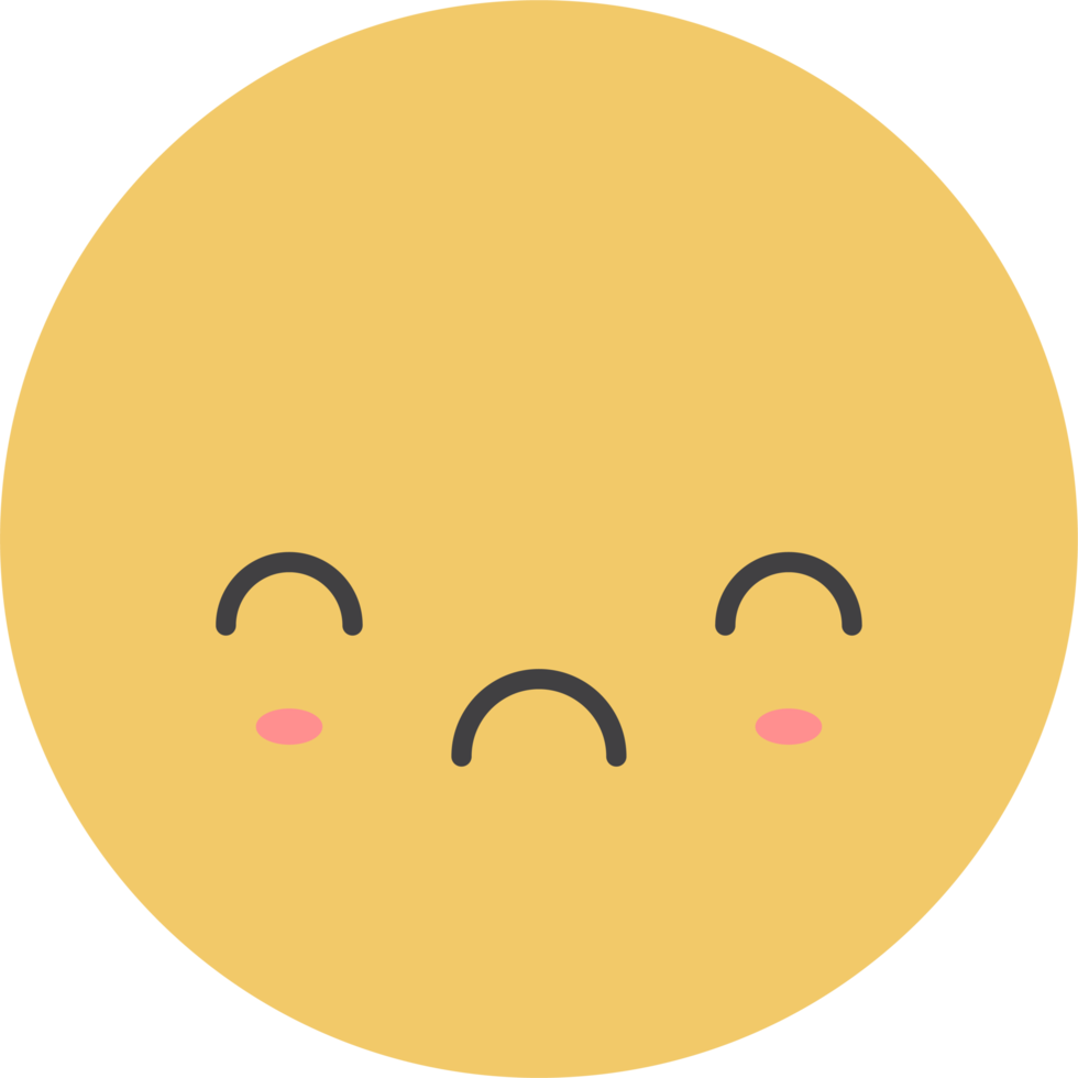 Cartoon emoji with facial expression png
