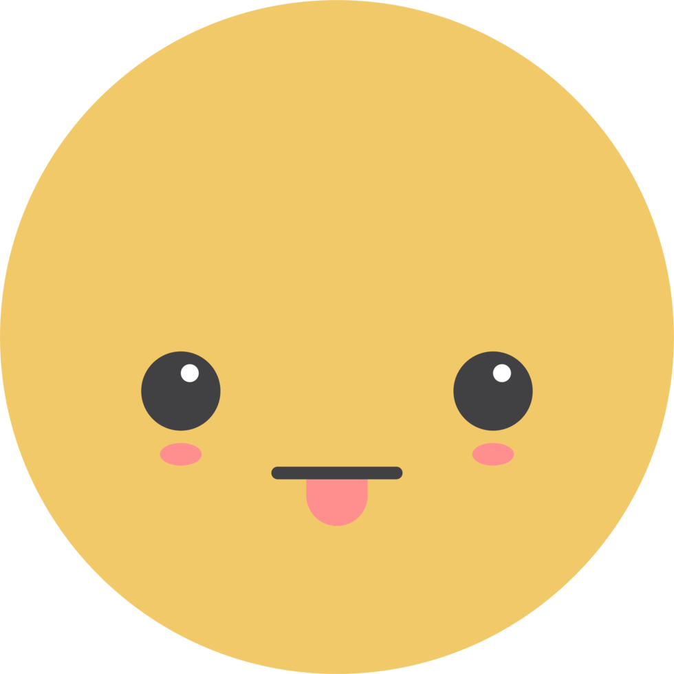 Cartoon emoji with facial expression png